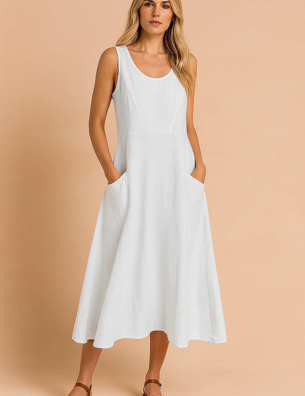 Lucy | Casual maxi dress with pockets and a loose fit 2