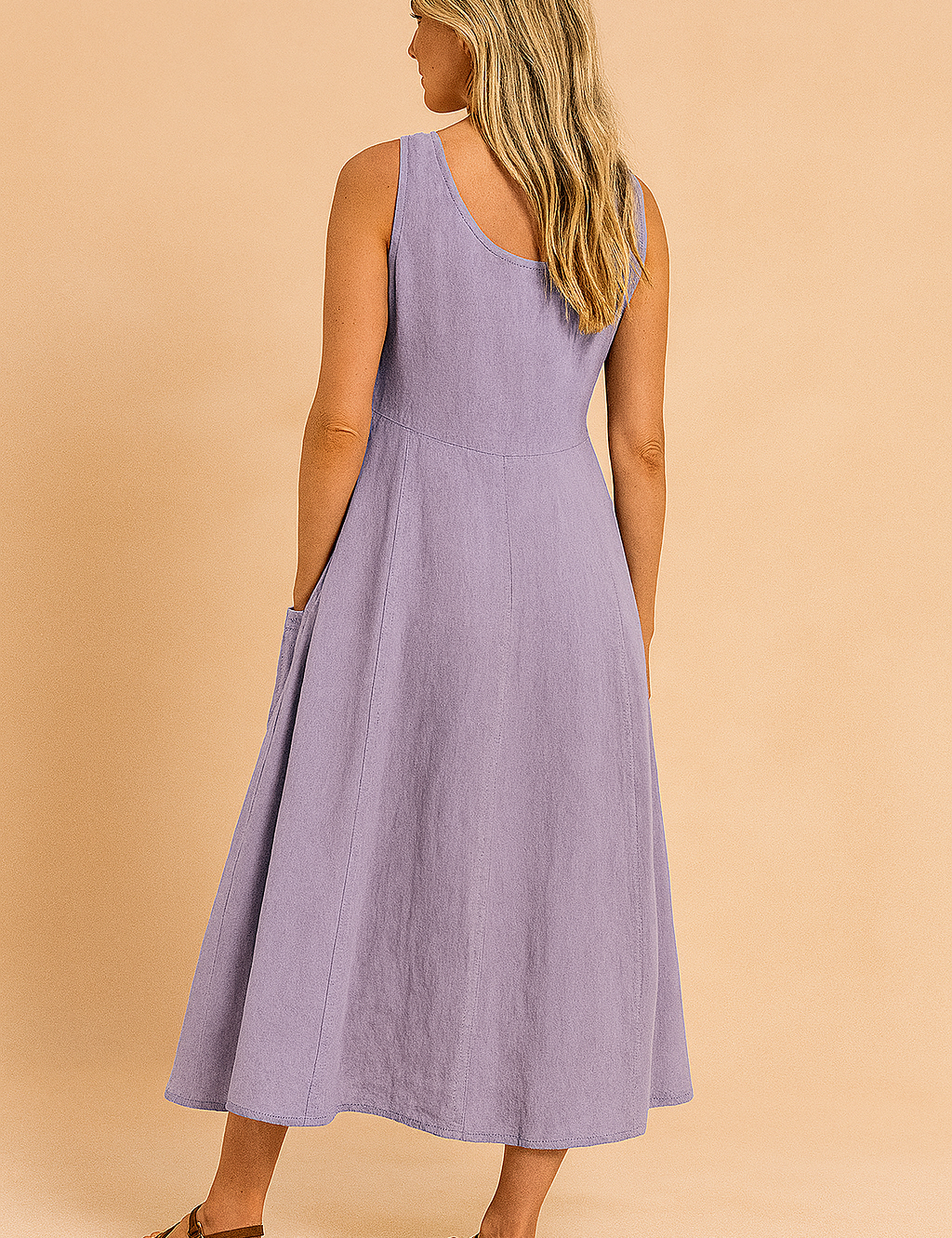 Lucy | Casual maxi dress with pockets and a loose fit 5