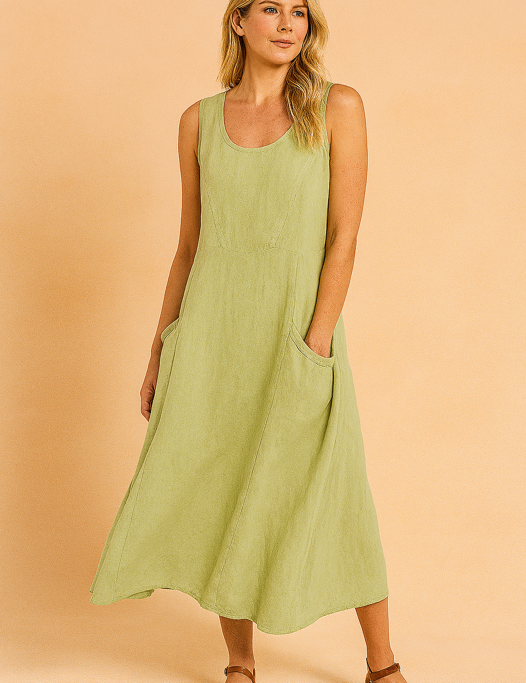 Lucy | Casual maxi dress with pockets and a loose fit 6