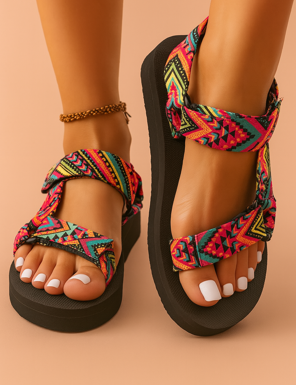 Luna | Sandals with a colorful strap 0