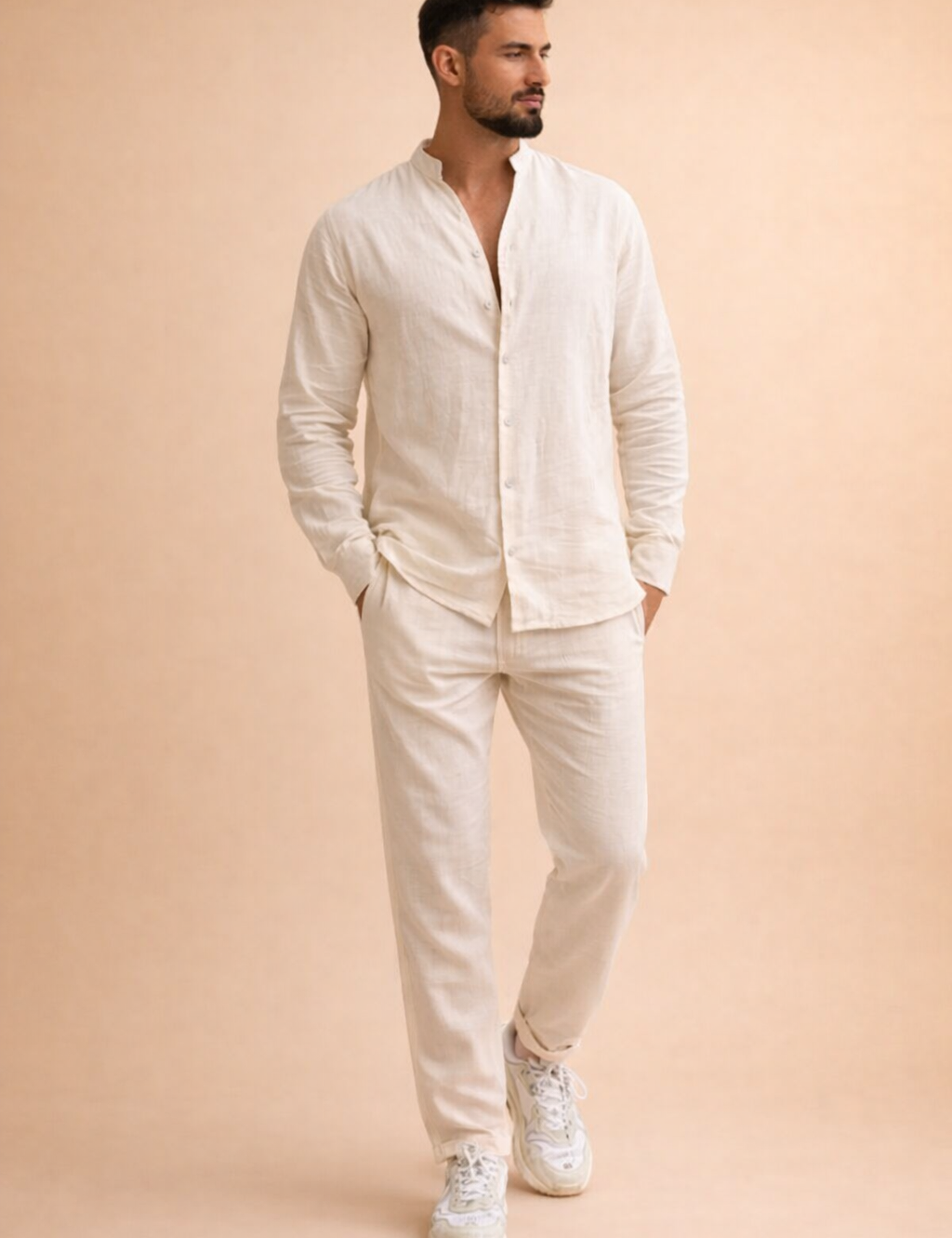 Lunaro | Loose Shirt with Stand-Up Collar 0