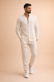 Lunaro | Loose Shirt with Stand-Up Collar 0