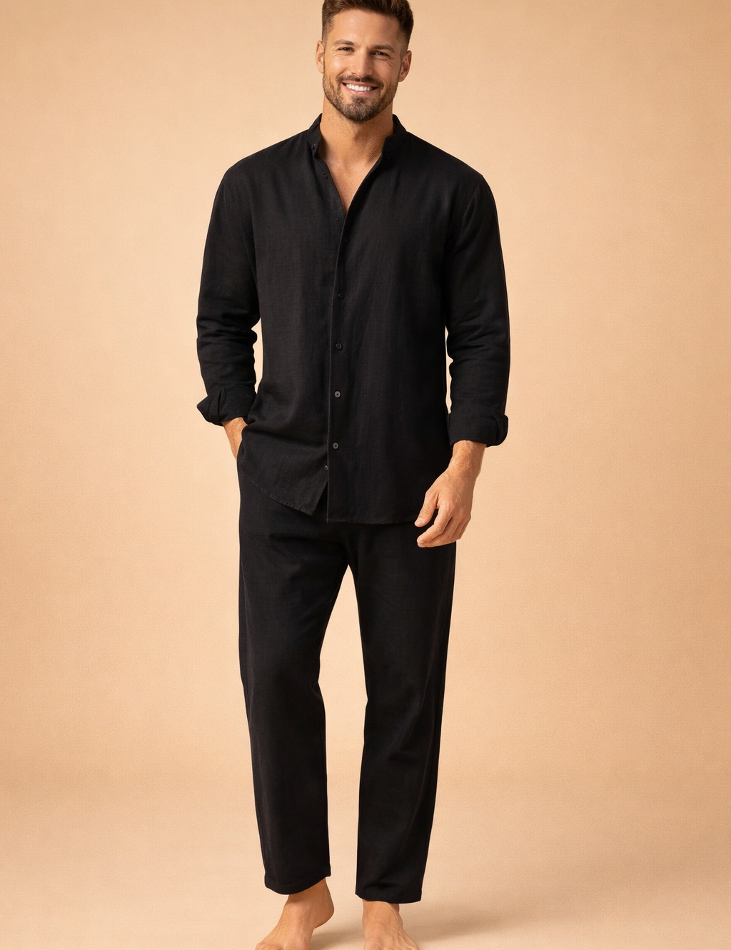 Lunaro | Loose Shirt with Stand-Up Collar 1