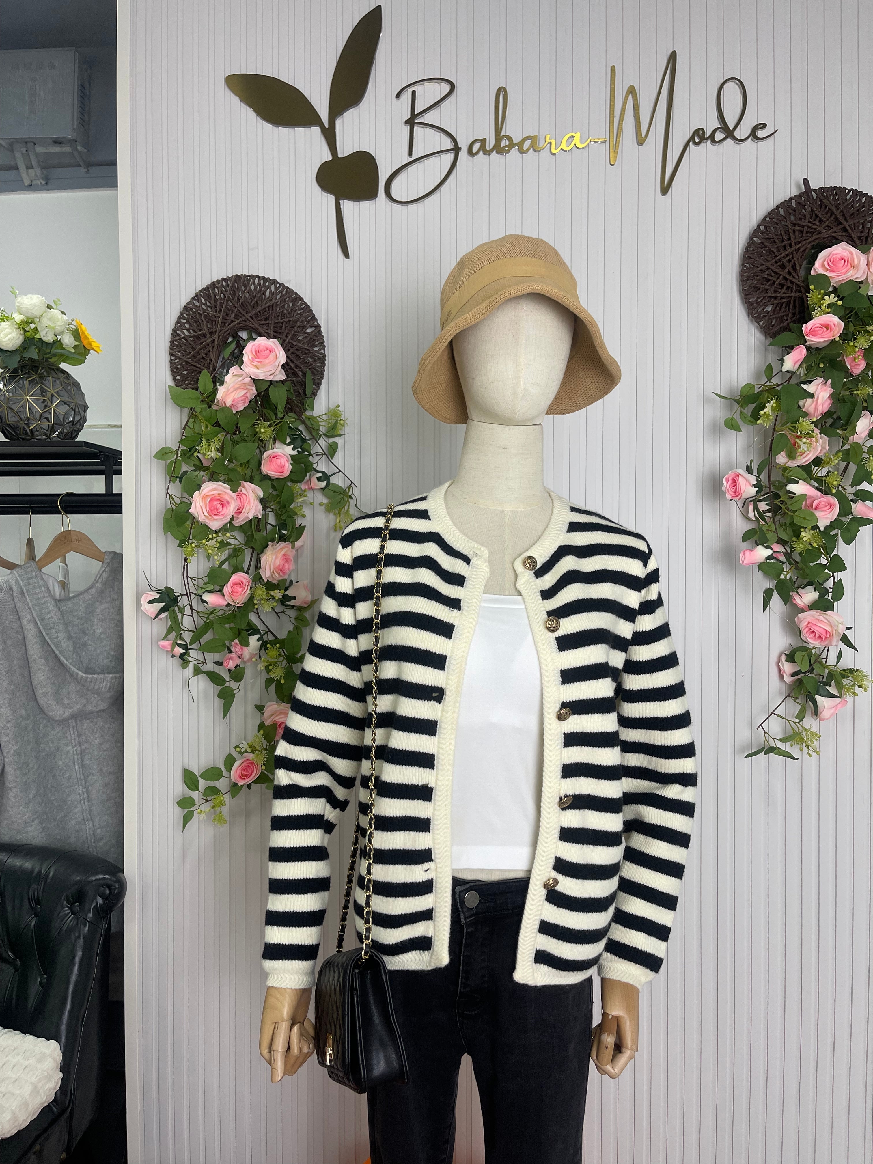 MYLAH | Elegant Striped Cardigan 2
