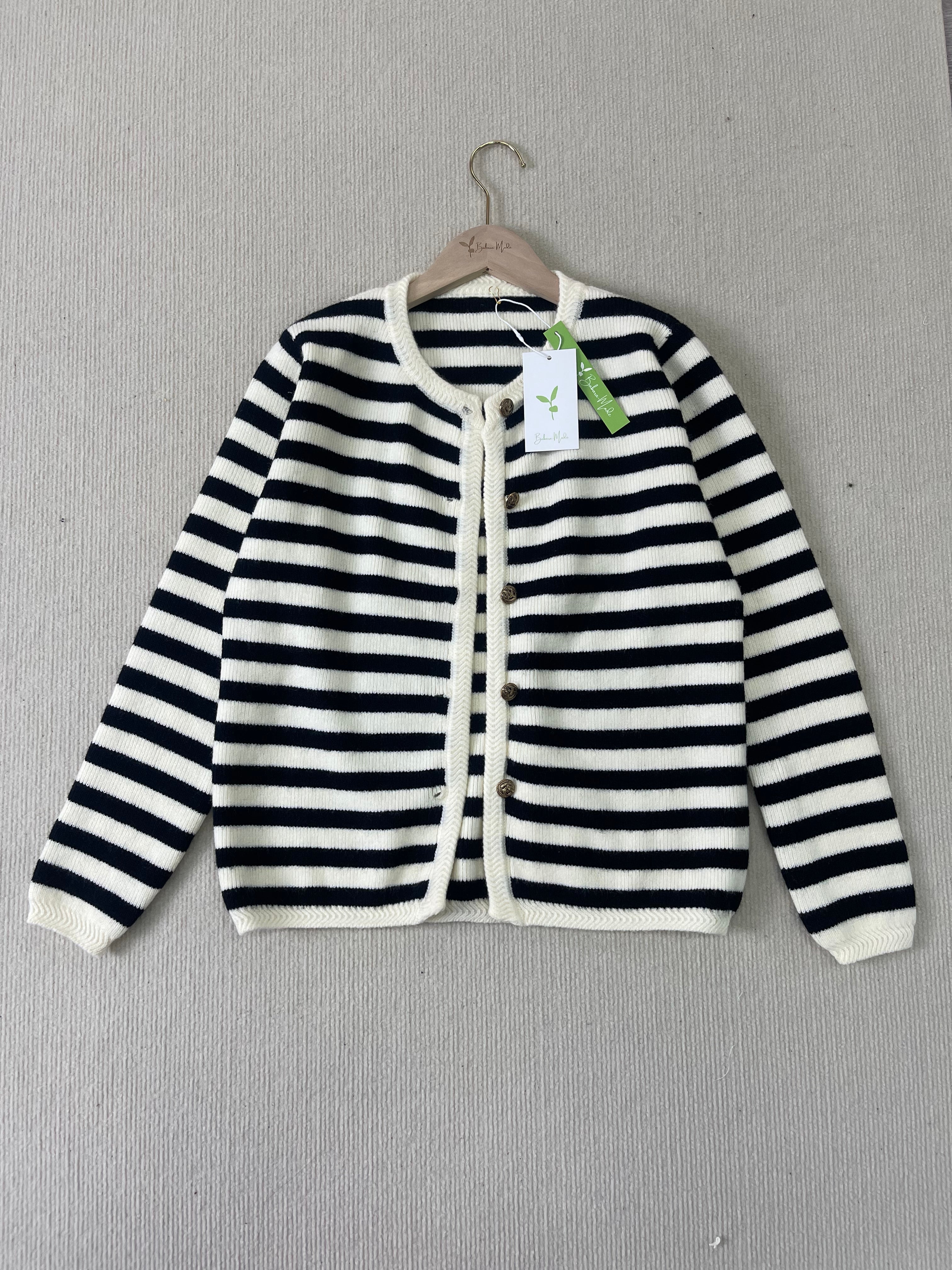 MYLAH | Elegant Striped Cardigan 3