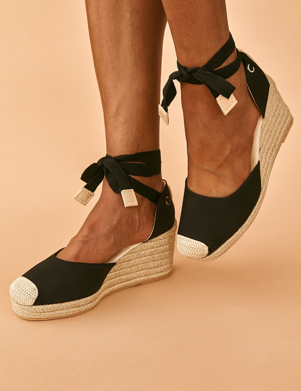 Maja | Wedge sandals with ties 2