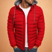 Maksymilian| Men's lightweight quilted jacket with a hood for everyday wear 7