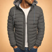 Maksymilian| Men's lightweight quilted jacket with a hood for everyday wear 8