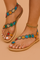 Malwina | Sandals with a colorful feather motif 1