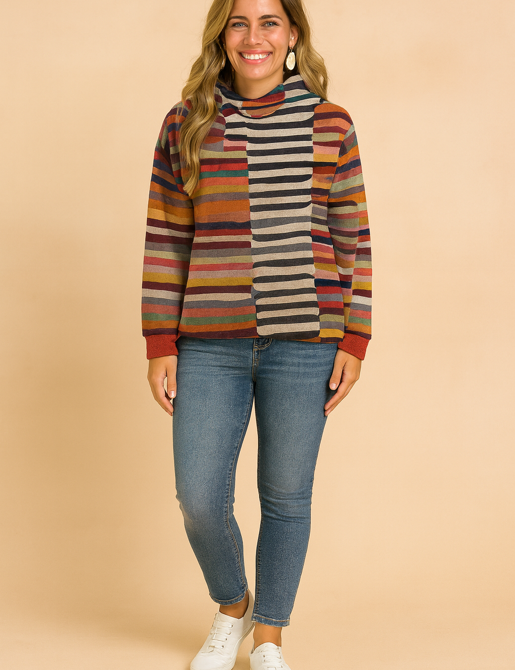Mara | Colorful Hooded Sweater 0