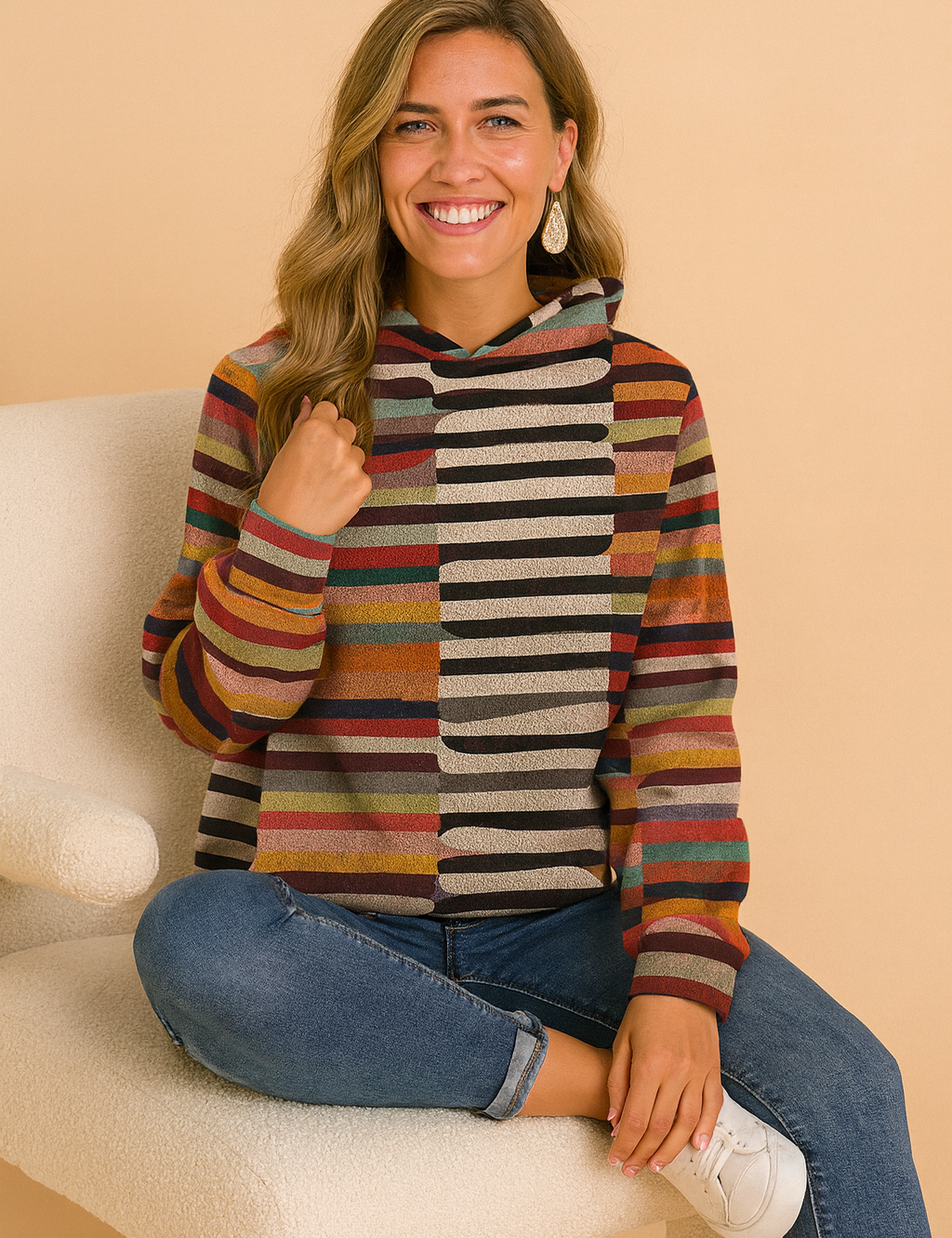 Mara | Colorful Hooded Sweater 1