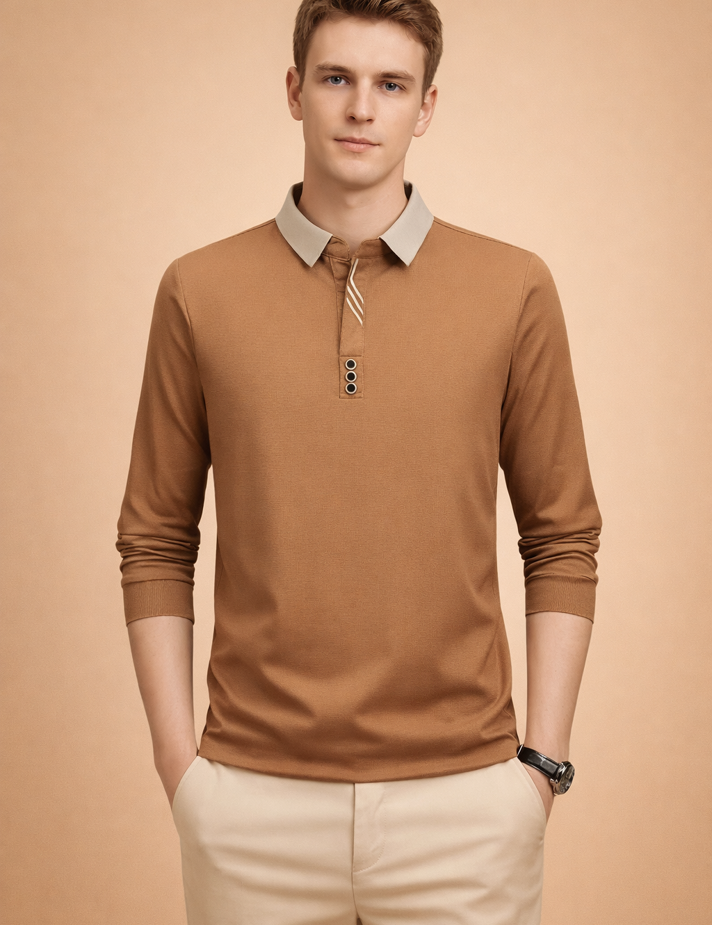 Marek | Elegant Men's Long Sleeve T-Shirt 1