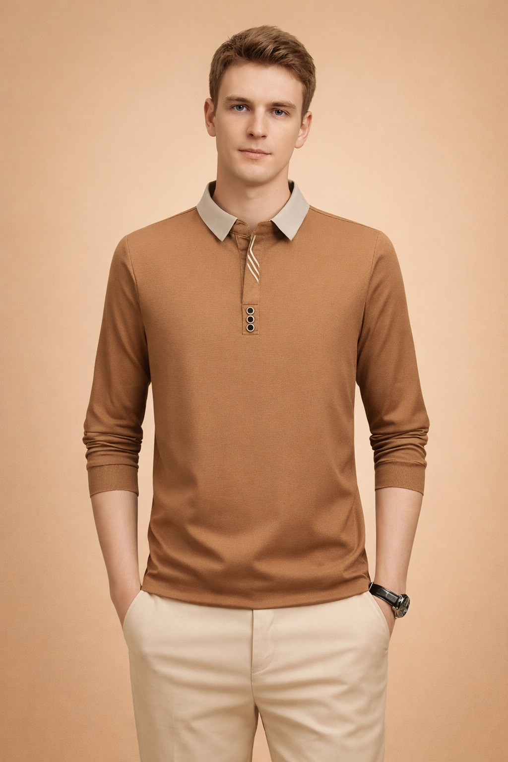 Marek | Elegant Men's Long Sleeve T-Shirt 1