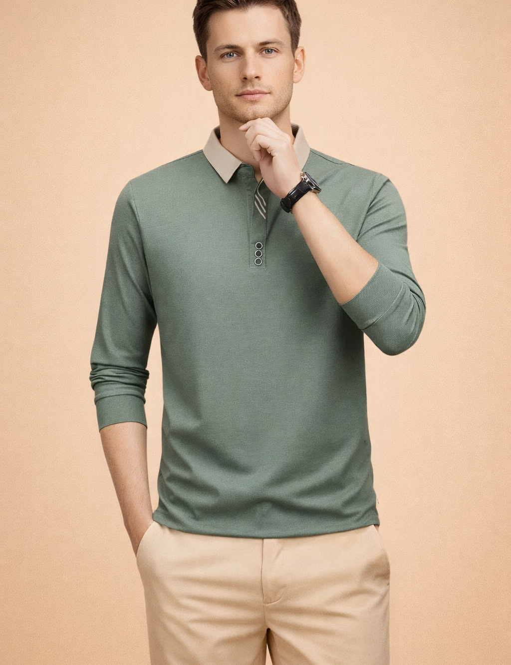 Marek | Elegant Men's Long Sleeve T-Shirt 2