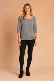 Margaret | Openwork Sweater with Drop Sleeves 2