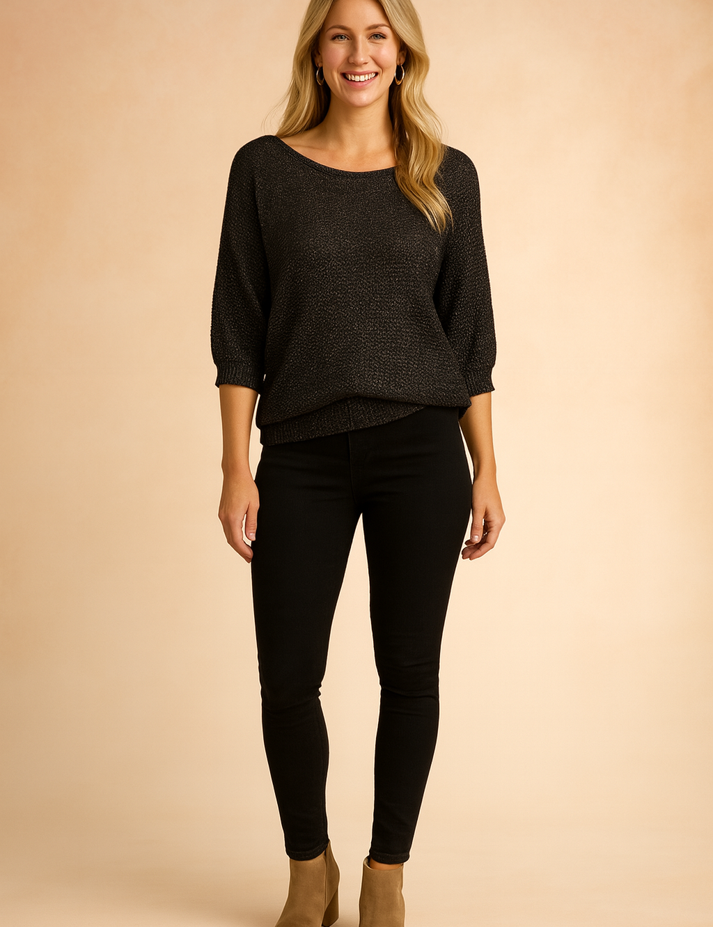 Margaret | Openwork Sweater with Drop Sleeves 4