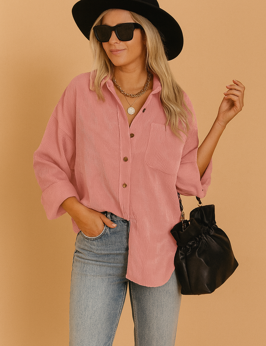 Marlow | Oversized blouse with a classic collar 0