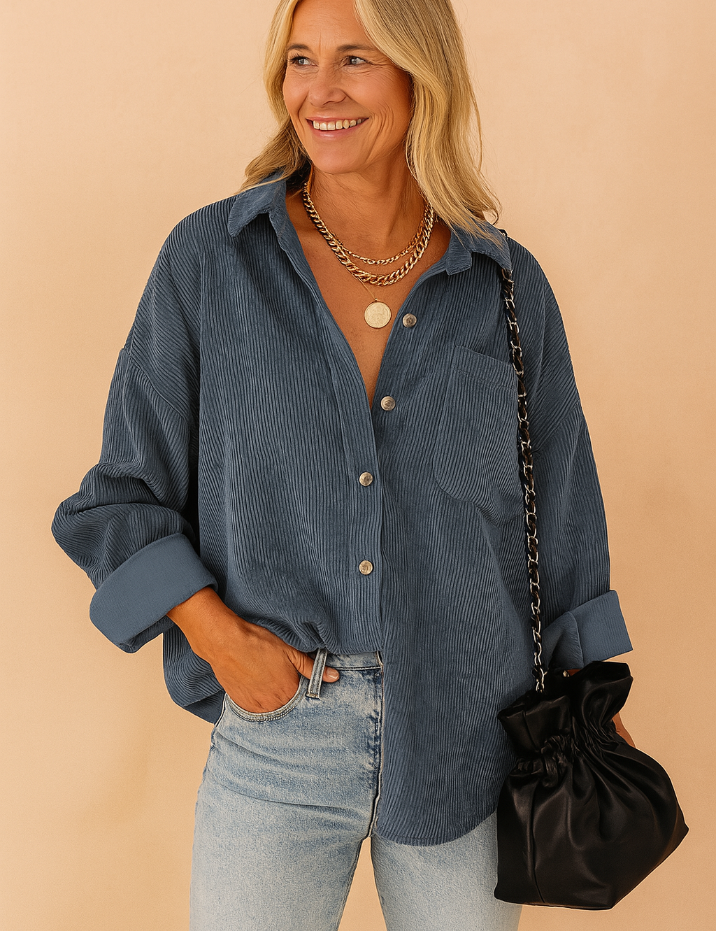 Marlow | Oversized blouse with a classic collar 1