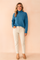 Marta | Sweater with a knitted pattern at the top 0