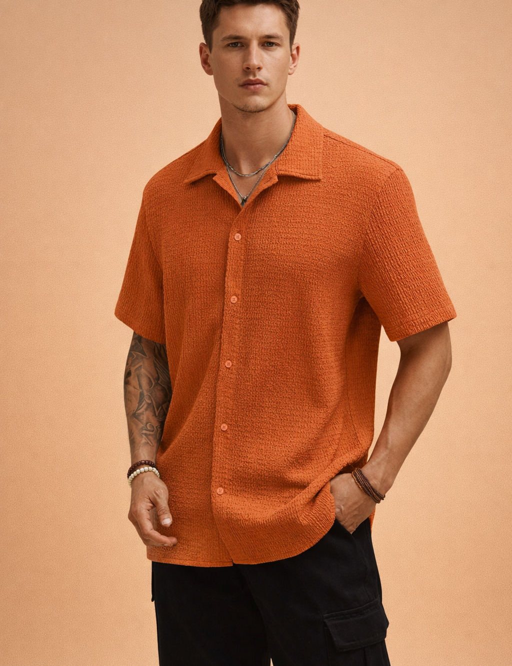 Mateusz | Elegant Short Sleeve Shirt 0