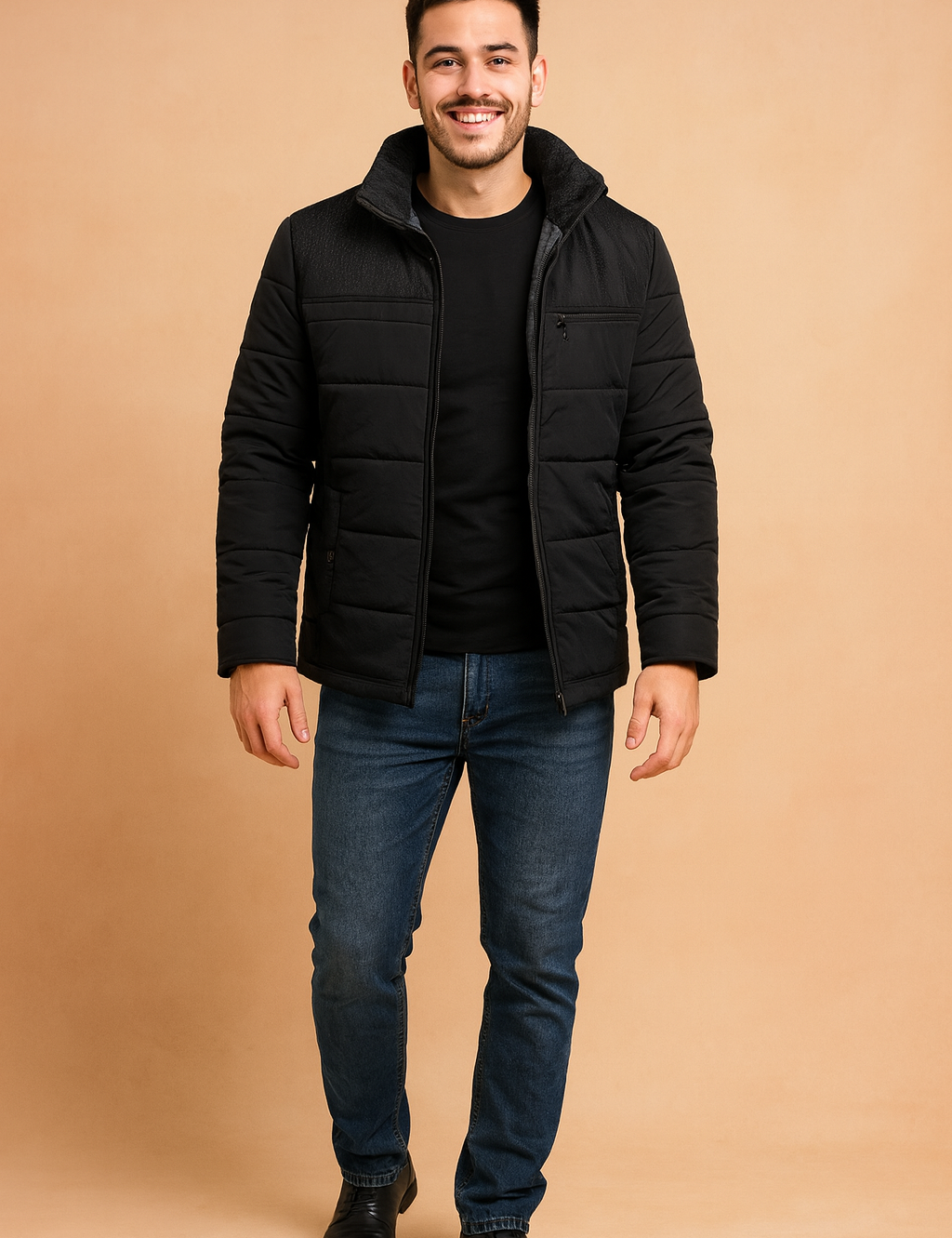 Mateusz | Men's Jacket with Stand-Up Collar 0