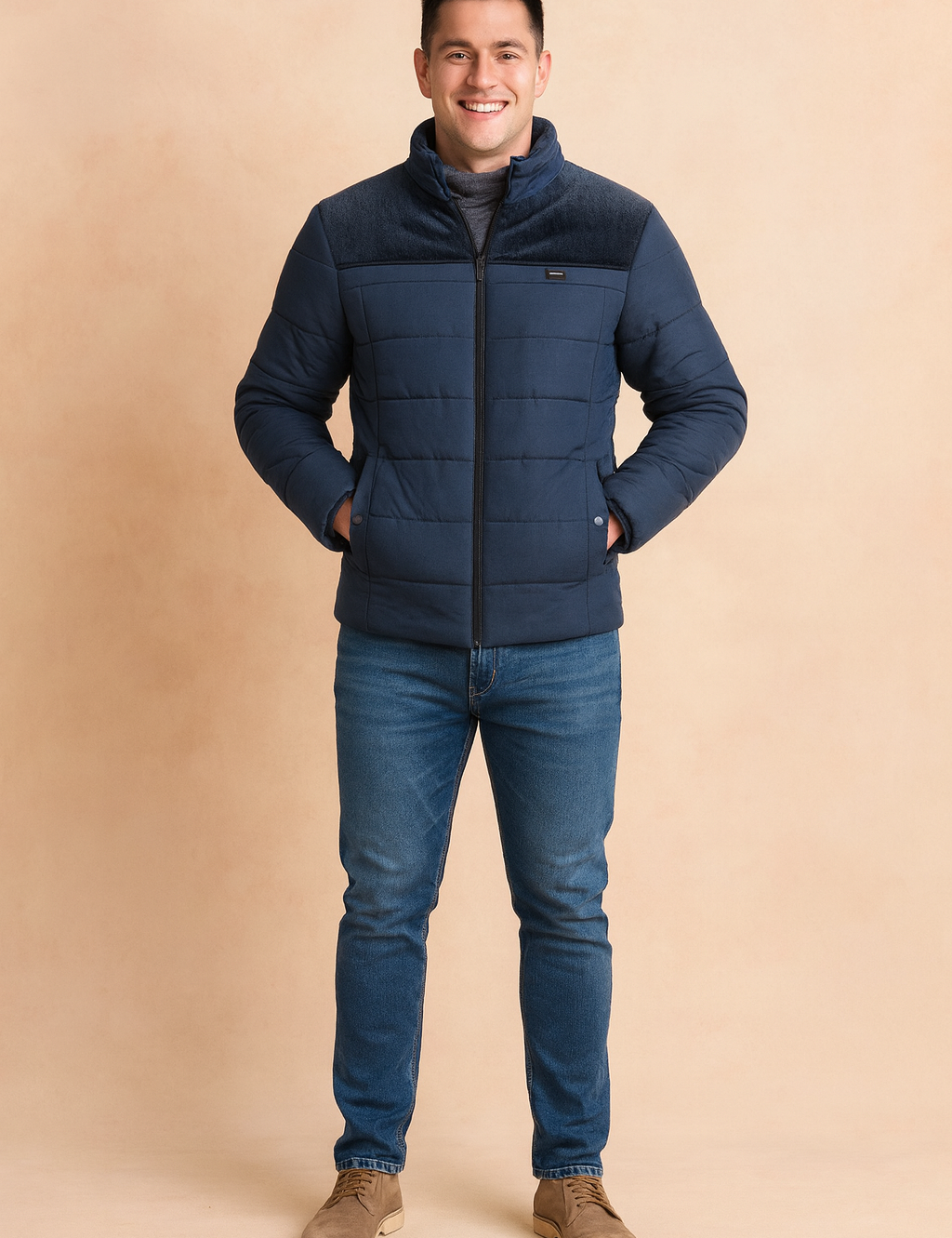 Mateusz | Men's Jacket with Stand-Up Collar 1