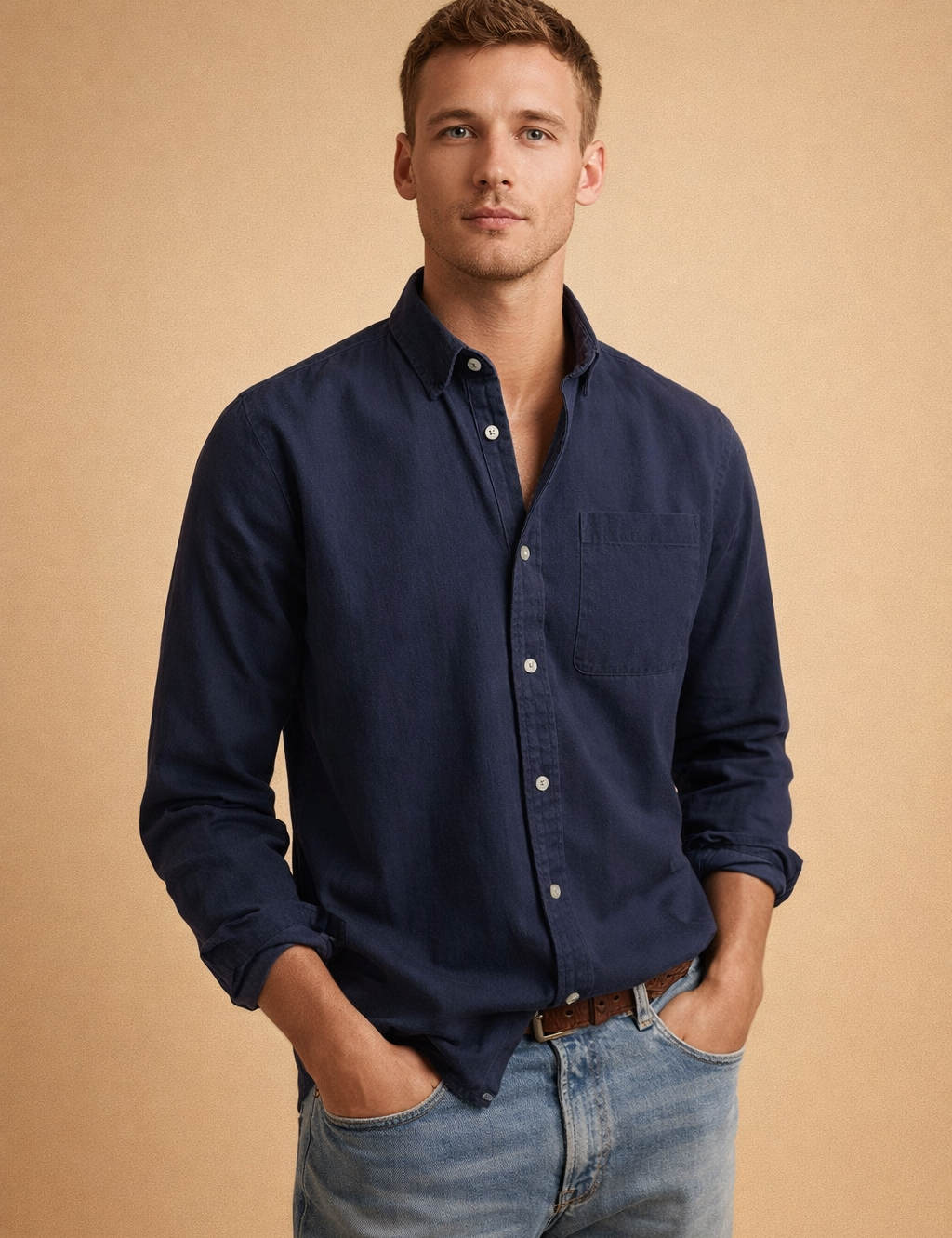 Mateusz | Men's casual button-down shirt 0