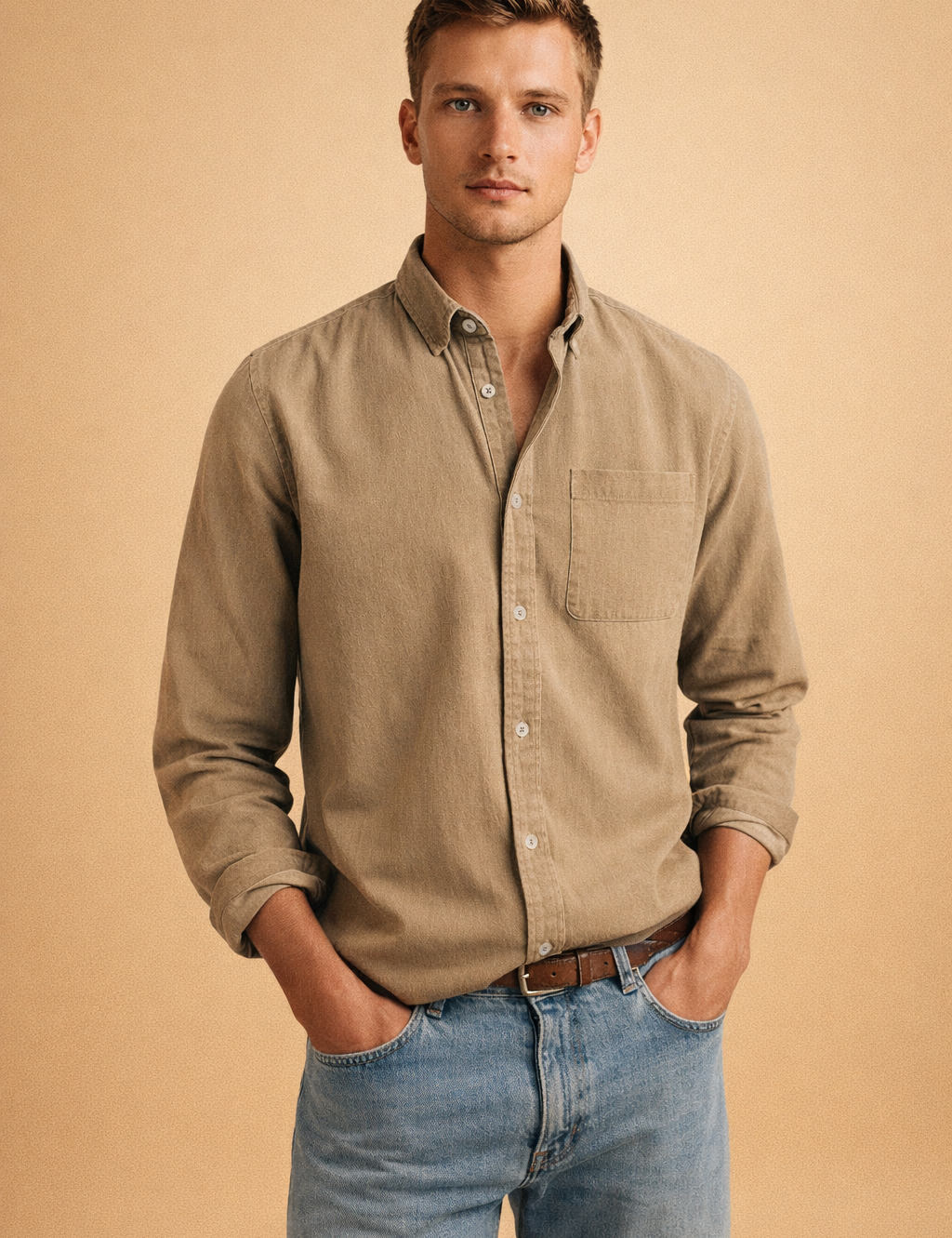 Mateusz | Men's casual button-down shirt 1
