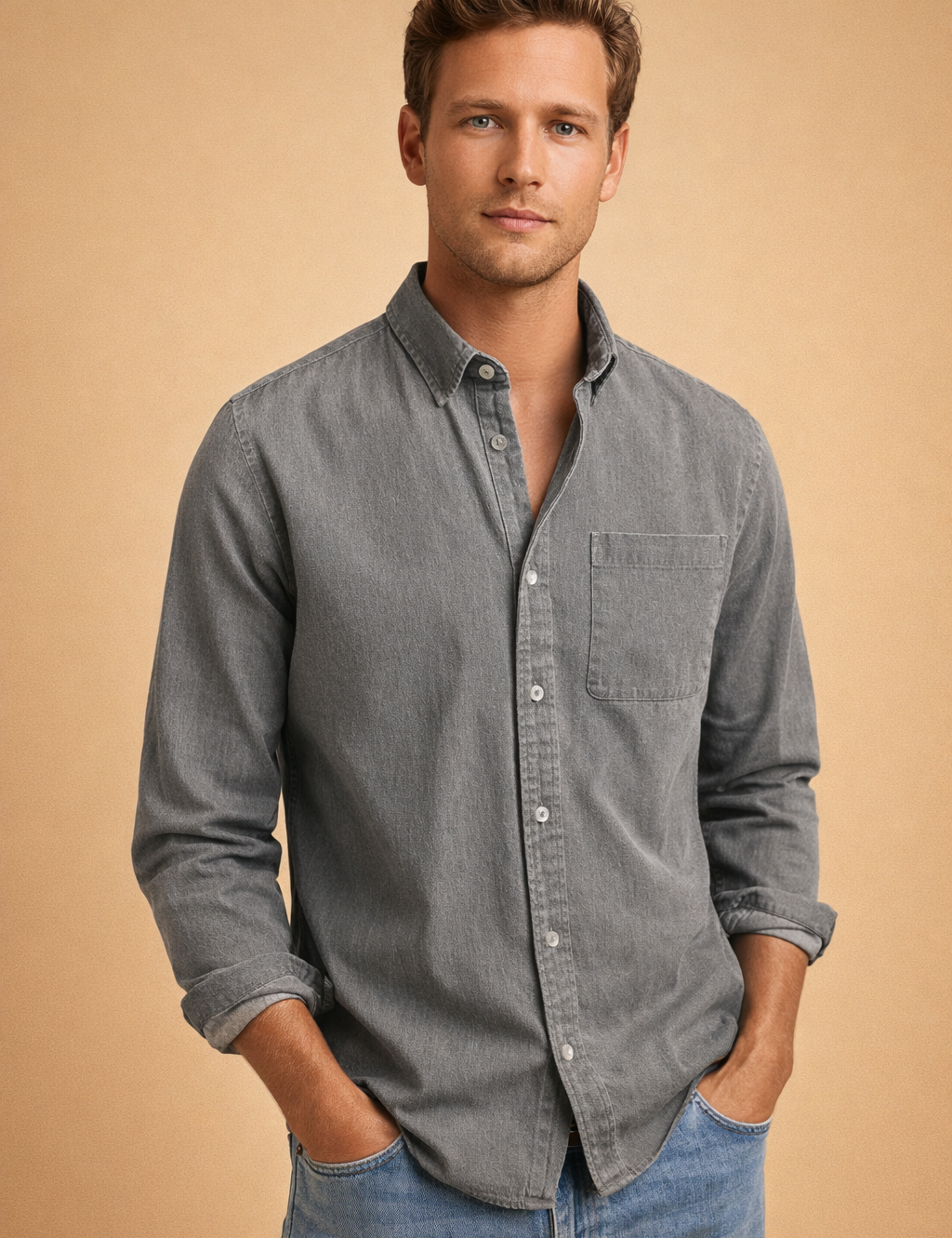 Mateusz | Men's casual button-down shirt 2