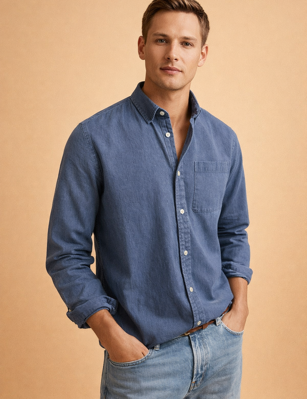 Mateusz | Men's casual button-down shirt 4