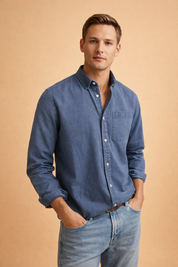 Mateusz | Men's casual button-down shirt 4