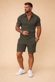 Mateusz | Men's two-piece summer polo and shorts set for everyday wear 1