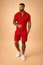 Mateusz | Men's two-piece summer polo and shorts set for everyday wear 4