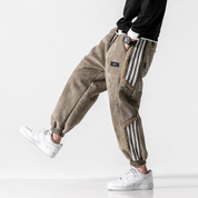 Men's Baggy Trackpants with Contrast Side Stripe for Street Style 3