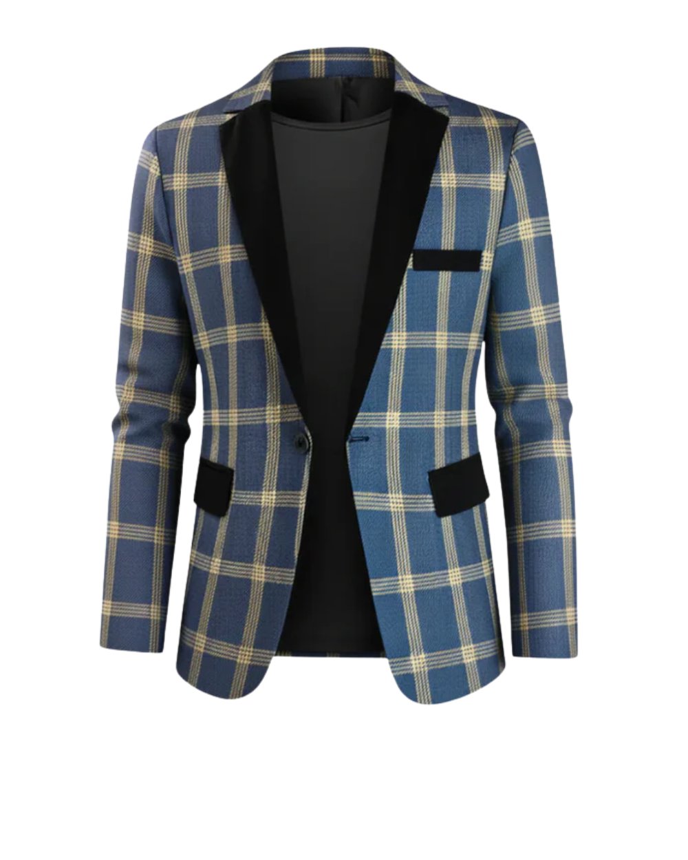 Men's Blazer Jacket Tailored Fit Checked Design for Casual and Formal Wear 0