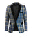 Men's Blazer Jacket Tailored Fit Checked Design for Casual and Formal Wear 0