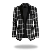 Men's Blazer Jacket Tailored Fit Checked Design for Casual and Formal Wear 1