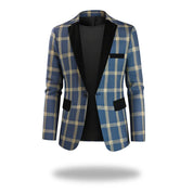 Men's Blazer Jacket Tailored Fit Checked Design for Casual and Formal Wear 2