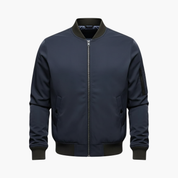 Men's Bomber Jacket with Zip Closure, Ribbed Cuffs - Stylish Casual Men's Coats for Everyday Wear 1