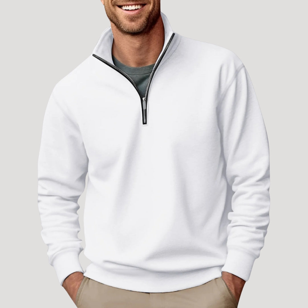 Men's Casual Quarter Zip Sweatshirt - Stylish and Comfortable Layering Piece for Everyday Wear 0