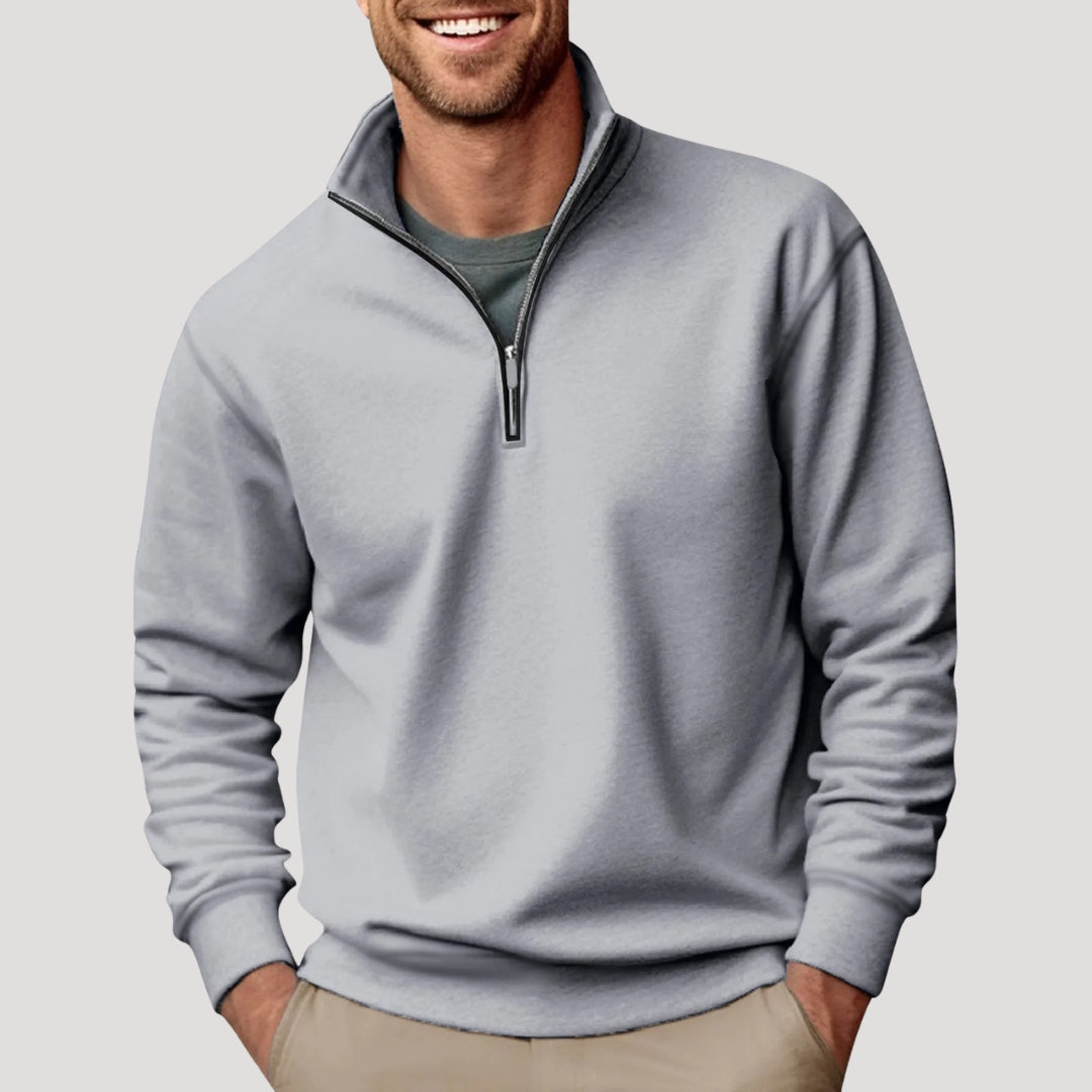 Men's Casual Quarter Zip Sweatshirt - Stylish and Comfortable Layering Piece for Everyday Wear 3