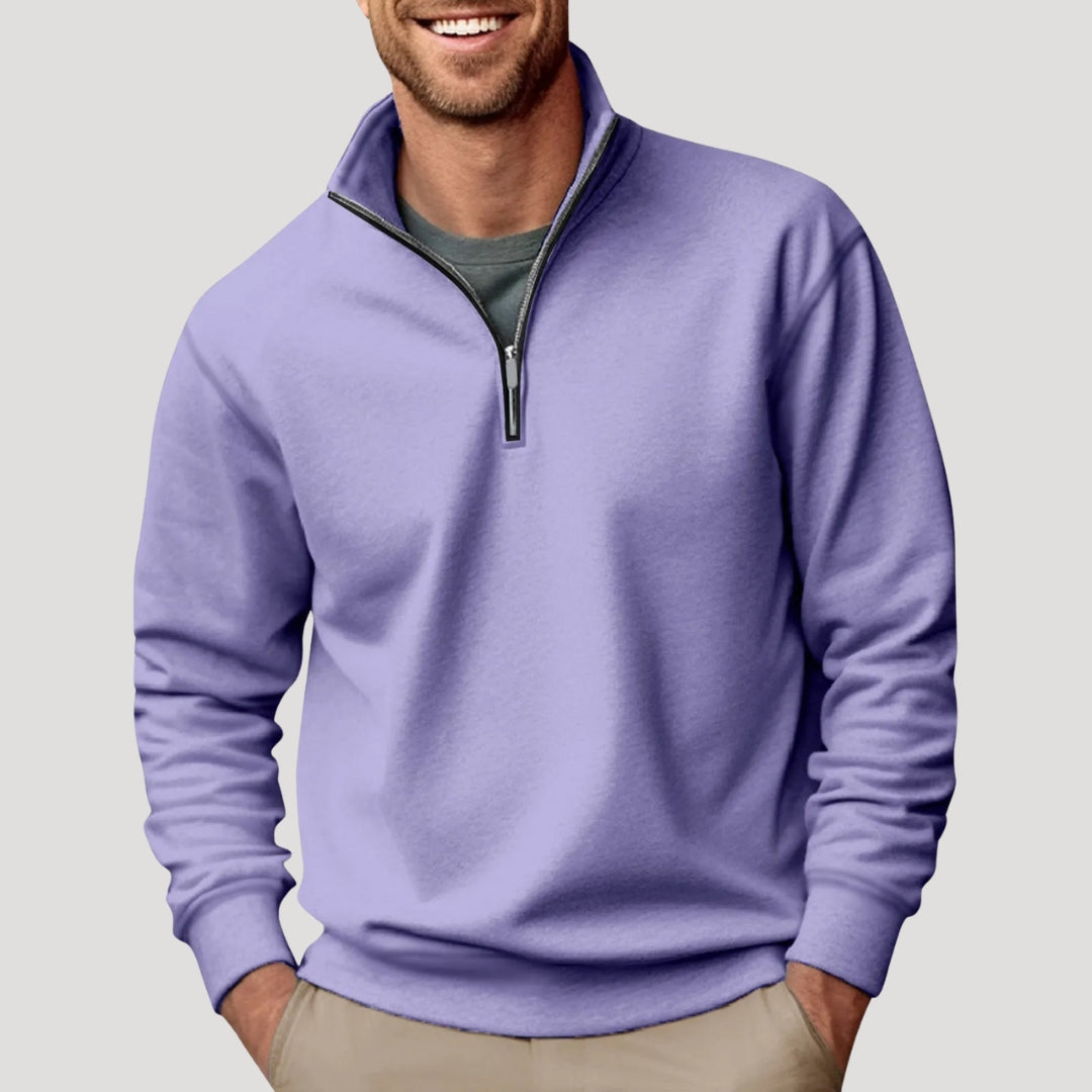 Men's Casual Quarter Zip Sweatshirt - Stylish and Comfortable Layering Piece for Everyday Wear 5