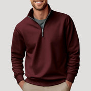 Men's Casual Quarter Zip Sweatshirt - Stylish and Comfortable Layering Piece for Everyday Wear 6