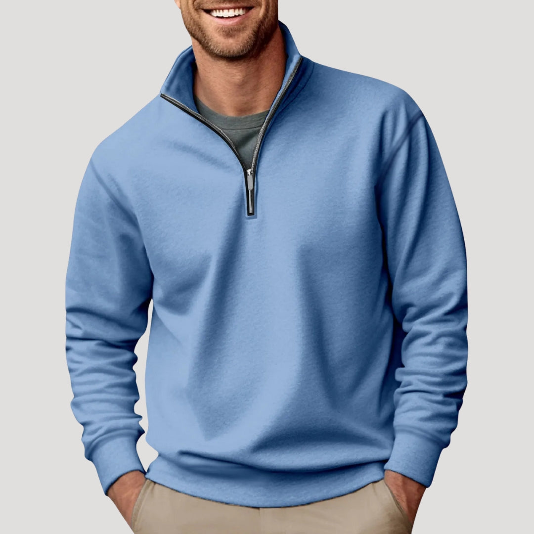 Men's Casual Quarter Zip Sweatshirt - Stylish and Comfortable Layering Piece for Everyday Wear 7