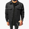 Men's Classic Shirt Jacket with Button Placket and Chest Pockets for Stylish Layering 7