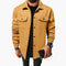 Men's Classic Shirt Jacket with Button Placket and Chest Pockets for Stylish Layering 9