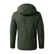 Men's Hooded Fleece Jacket - Winter Jacket with Multi-Pockets for Cold Weather 4
