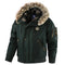 Men's Hooded Winter Bomber Jacket with Fluffy Trim and Zip Pockets 5