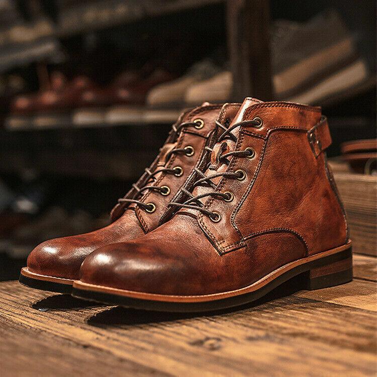 Men's Leather Lace-Up Ankle Boots 1