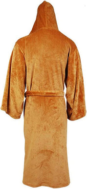 Men's Long Flannel Bathrobe with Hood and Belt - Soft Absorbent Dressing Gown for Comfort and Warmth 3